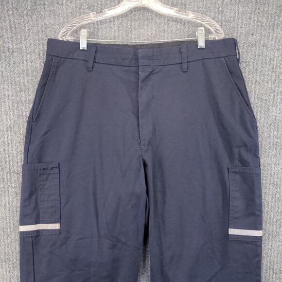 FedEx Federal Express Stan Herman Uniform Pants Size 40R-29 Blue Reflective - Picture 6 of 10